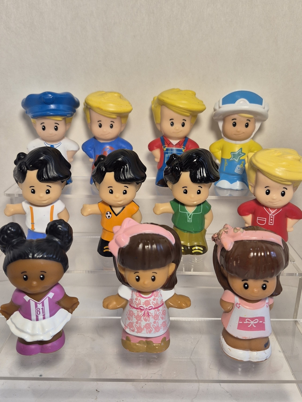 Fisher-Price Little People Mixed  Skinny Figure Lot of 11 Assorted